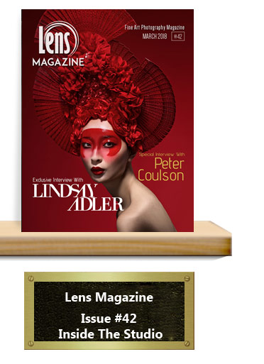 Lindsay Adler and Peter Coulson. Photography Magazine by Lens Magazine. Issue 42 March 2018. Inside the Studio. 