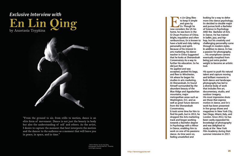 En Lin Qing on Lens Magazine Issue 39