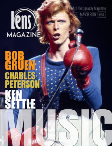 David Bowie by Bob Gruen on the cover of Lens Magazine