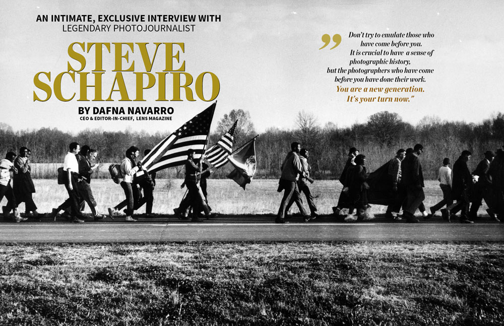  Steve Schapiro. Legendary photographer and photojournalist. Exclusive Interview on Lens Magazine Issue #63 December 2019 by Dafna Navarro @All Rights Reserved 