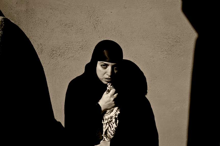 Shadows of Black. Digital Archival Print on Velvet Rag. 2008. 20 x 30 inches. 
Courtesy of Sama Alshaibi and Ayyam Gallery (Beirut, Dubai) © All Rights Reserved