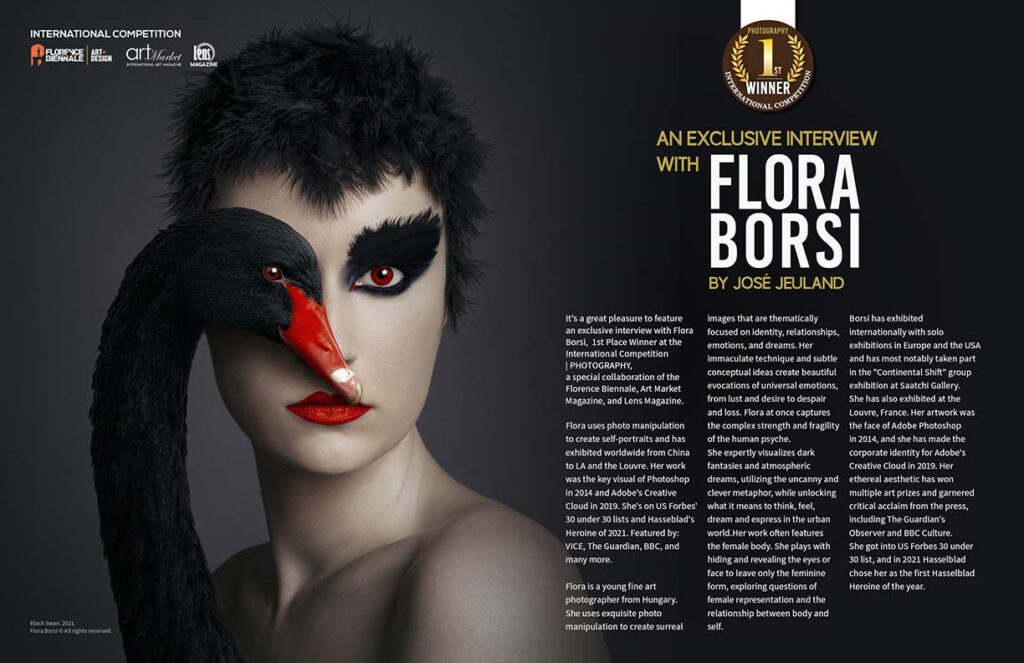 Black Swan. 2021. Flora Borsi © All rights reserved.
An exclusive interview with Flora Borsi in Lens Magazine Issue #81