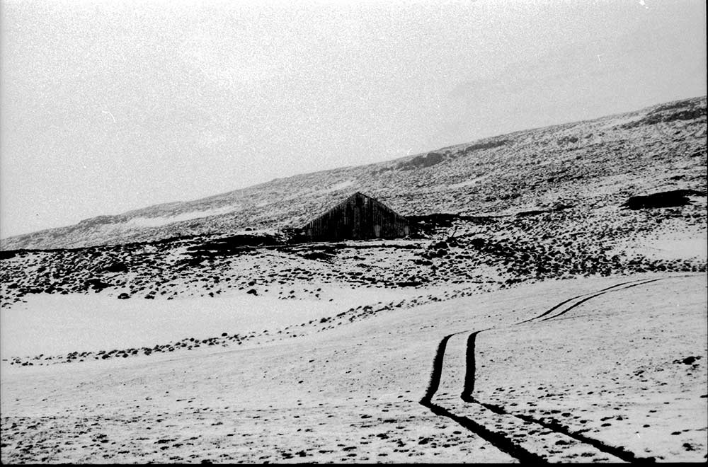 Old wooden farm buildings stand in many places throughout the Icelandic countryside, often seeming as much part of the land and the land itself. Scott Probst © All rights reserved.