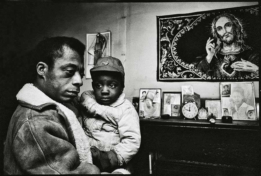 Baldwin with Abandoned Child, North Carolina, 1963
Writer James Baldwin comforts an abandoned child at a neighbor's home in Durham, North Carolina, 1963
Steve Schapiro © All rights reserved.