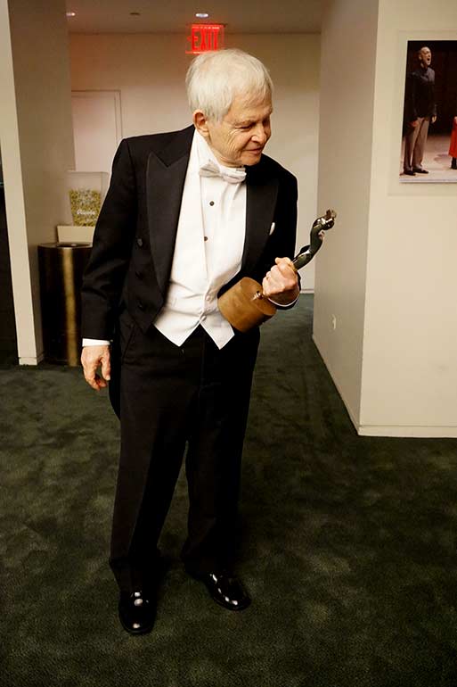 Schapiro with his Lucie award for Achievement in Photojournalism at the 15th Annual Lucie Awards at Carnegie Hall on October 29, 2017, in New York City.  © All rights reserved.