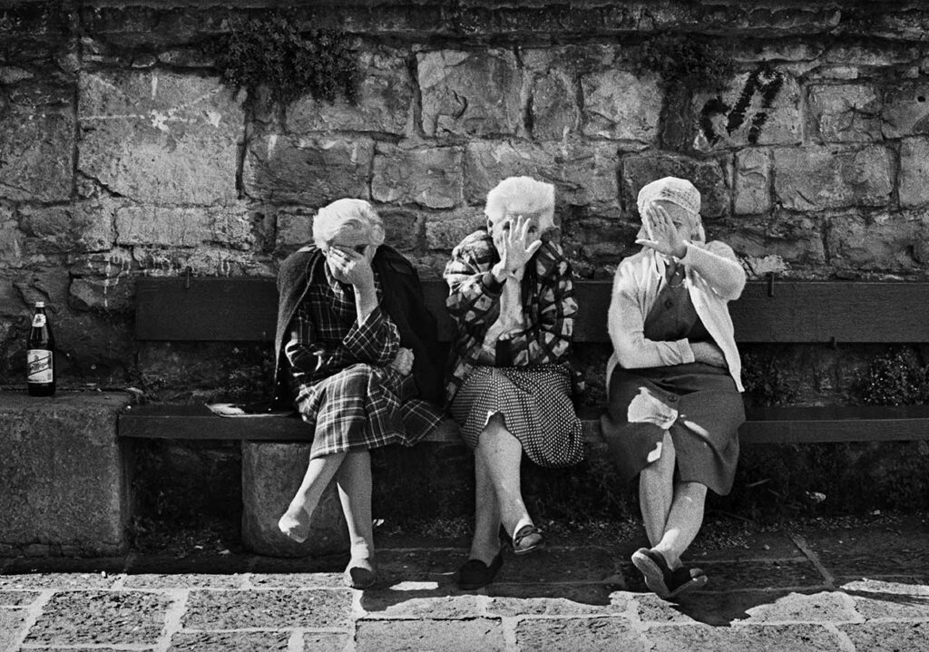 Women on a bench in Pamplona, Spain. 
Mark Edward Harris © All rights reserved. 