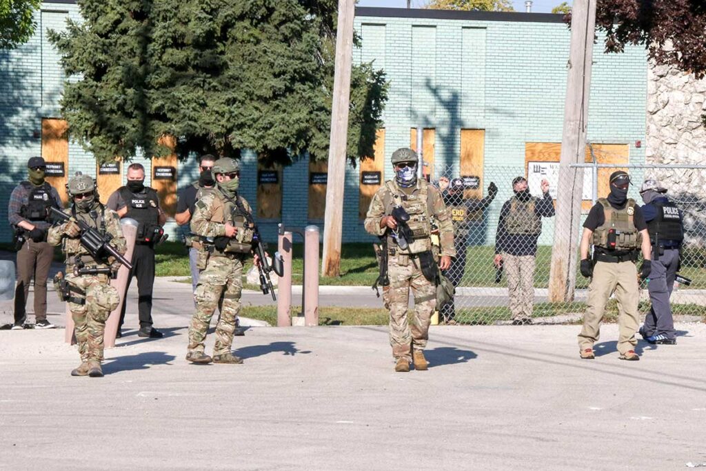 Broadview’s Stand #5 
Federal agents fire tear gas and pepper pellets at the protesters at the side entrance of the ICE detention facility on 25th street and Harvard to block ICE cars from entering and leaving at the ICE detention facility on Beach Street in Broadview, IL, USA. Since the start of September, protesters have returned to this facility to attempt to block operations tied to enforcement sweeps. 
Alexandra Buxbaum © All rights reserved.
