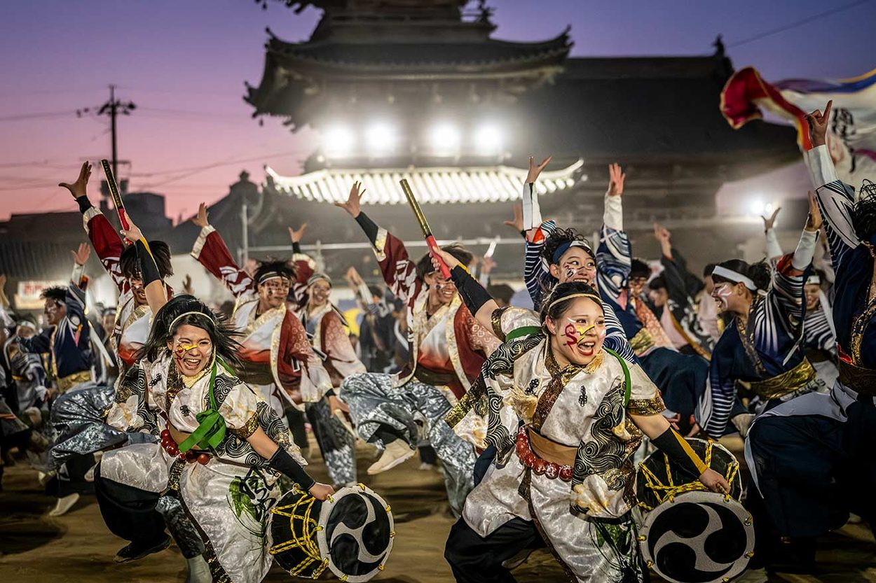 Children’s festival. 
Boys take part in the children’s hadaka matsuri, held earlier in the day before the men’s rite; their loincloths bear the names of their local schools.
Costanza Rossi © 
All rights reserved