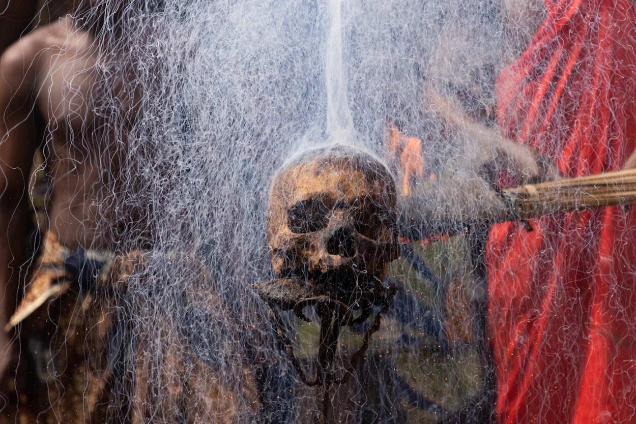 Shango Ceremony
A human skull explodes during a Shango determination ceremony in Benin.
Inger Vandyke ©  All rights reserved. 