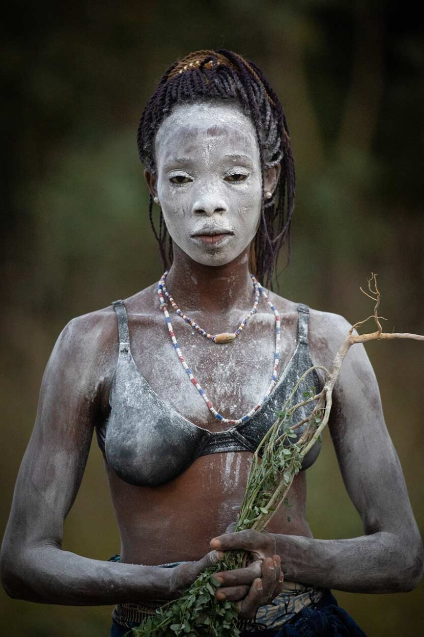 Voodoo priestess
A Kaolin-covered priestess acting as the master of ceremonies at a Gambada celebration in Benin.
Inger Vandyke ©  All rights reserved. 